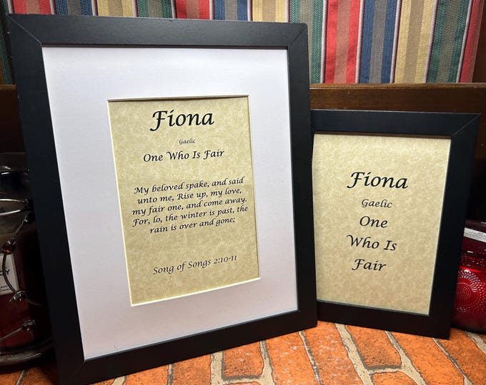 Fiona - Name, Origin, with or without King James Version Bible Verse