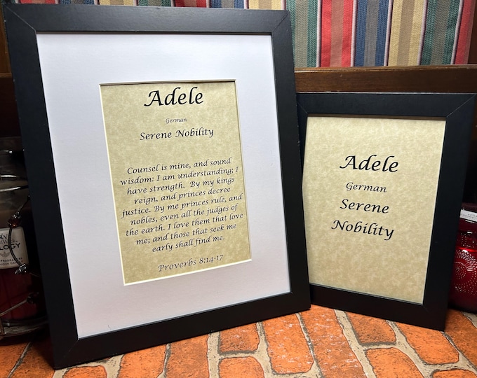 Adele - Name, Origin, with or without King James Version Bible Verse