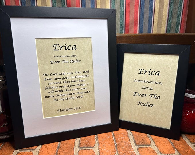 Erica - Name, Origin, with or without King James Version Bible Verse