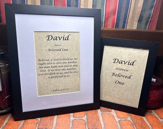 David - Name, Origin, with or without King James Version Bible Verse