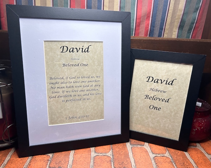 David - Name, Origin, with or without King James Version Bible Verse