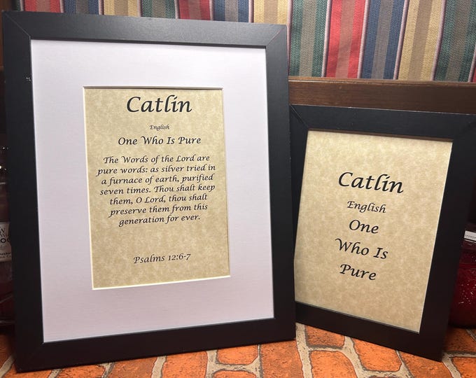 Catlin - Name, Origin, with or without King James Version Bible Verse