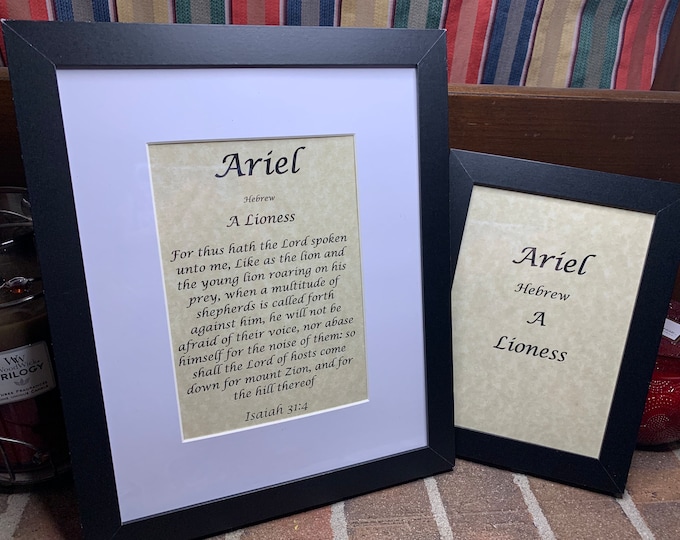 Ariel - Name, Origin, with or without King James Version Bible Verse