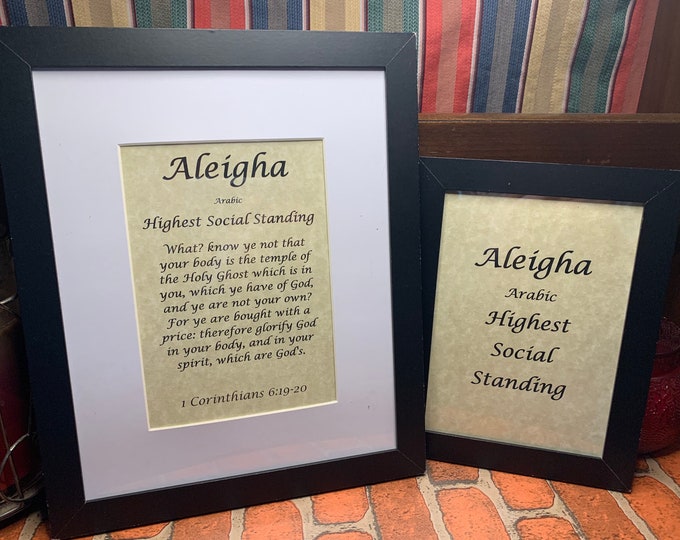 Aleigha - Name, Origin, with or without King James Version Bible Verse