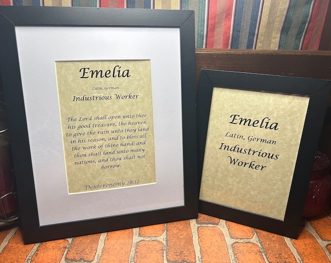 Emelia - Name, Origin, with or without King James Version Bible Verse