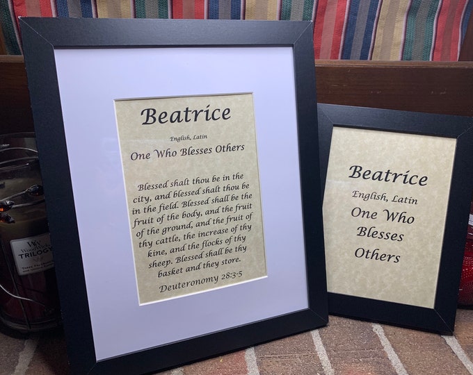 Beatrice - Name, Origin, with or without King James Version Bible Verse