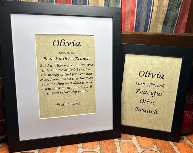 Olivia - Name, Origin, with or without King James Version Bible Verse