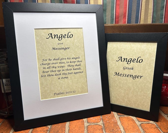 Angelo - Name, Origin, with or without King James Version Bible Verse