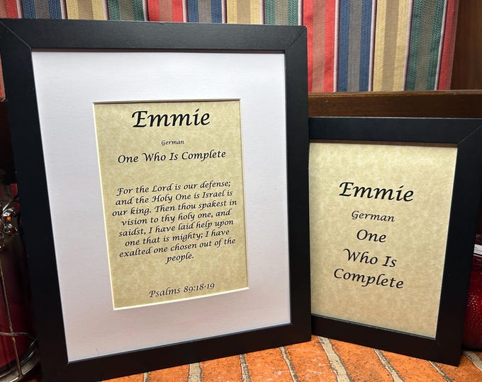Emmie - Name, Origin, with or without King James Version Bible Verse