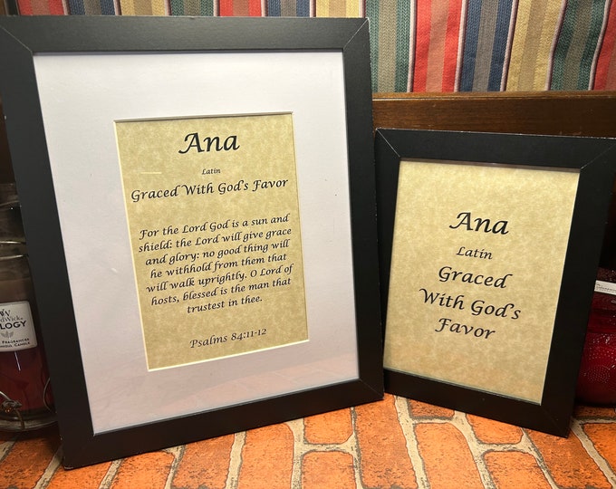 Ana - Name, Origin, with or without King James Version Bible Verse
