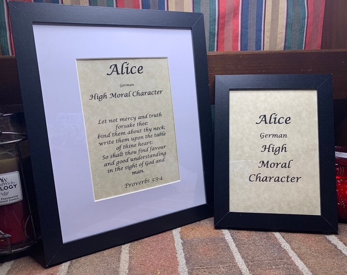 Alice - Name, Origin, with or without King James Version Bible Verse