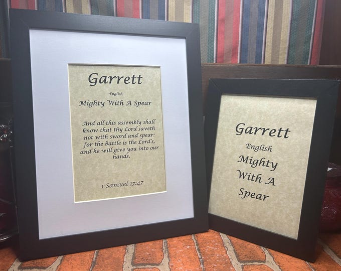 Garrett - Name, Origin, with or without King James Version Bible Verse