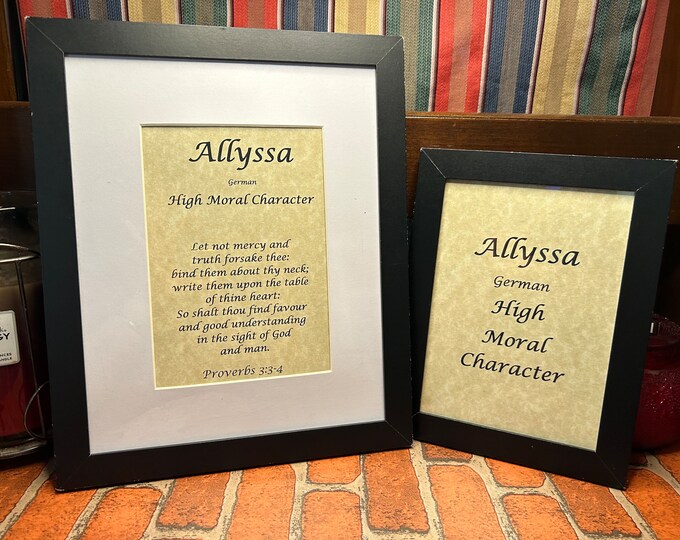 Allyssa - Name, Origin, with or without King James Version Bible Verse