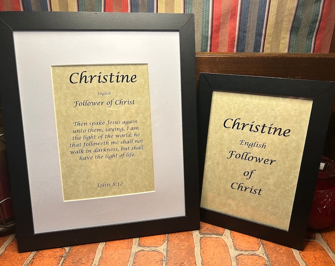 Christine - Name, Origin, with or without King James Version Bible Verse