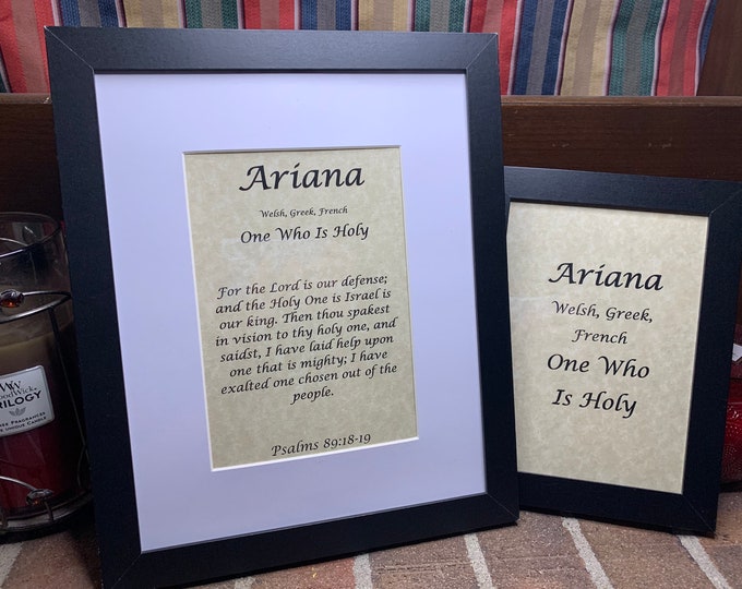 Ariana - Name, Origin, with or without King James Version Bible Verse