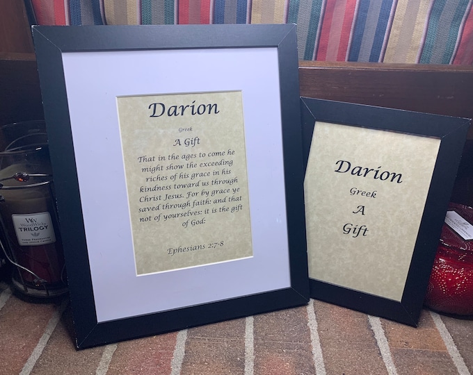 Darion - Name, Origin, with or without King James Version Bible Verse