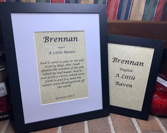 Brennan - Name, Origin, with or without King James Version Bible Verse