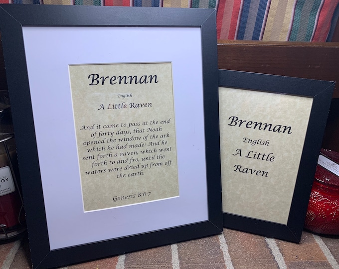 Brennan - Name, Origin, with or without King James Version Bible Verse