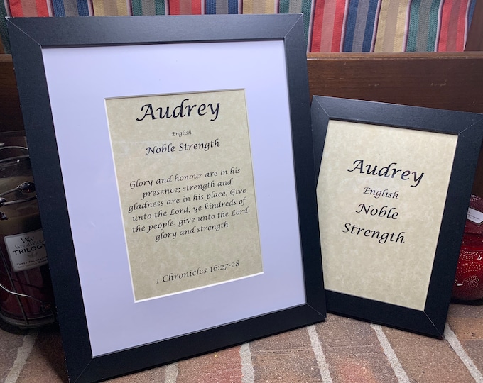 Audrey - Name, Origin, with or without King James Version Bible Verse