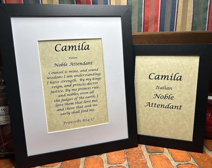 Camila- Name, Origin, with or without King James Version Bible Verse