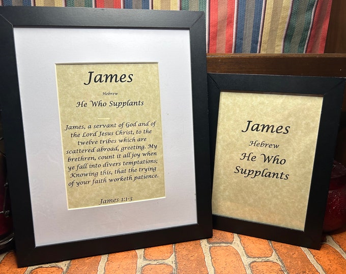 James - Name, Origin, with or without King James Version Bible Verse