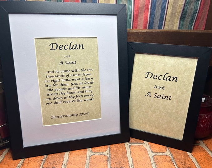 Declan - Name, Origin, with or without King James Version Bible Verse