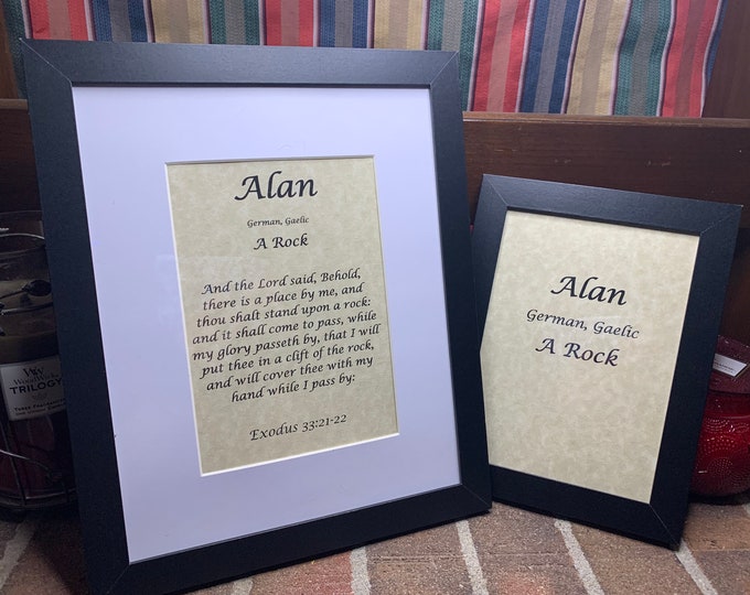 Alan - Name, Origin, with or without King James Version Bible Verse