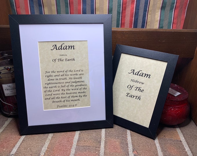 Adam - Name, Origin, with or without King James Version Bible Verse