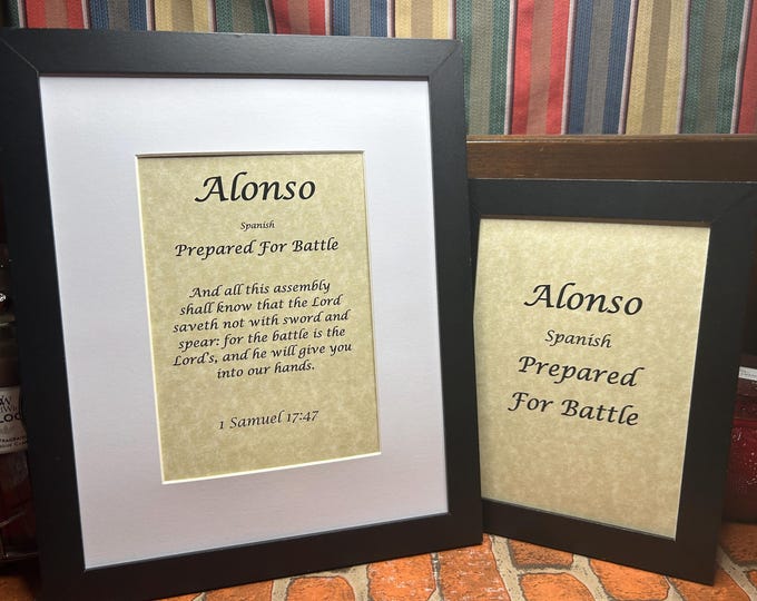 Alonso - Name, Origin, with or without King James Version Bible Verse
