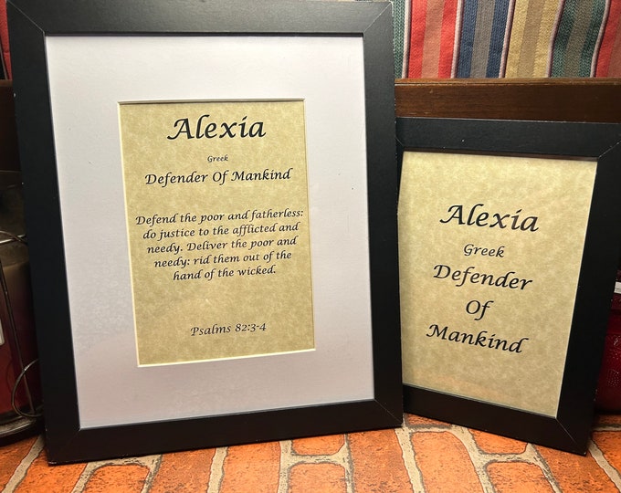 Alexia - Name, Origin, with or without King James Version Bible Verse