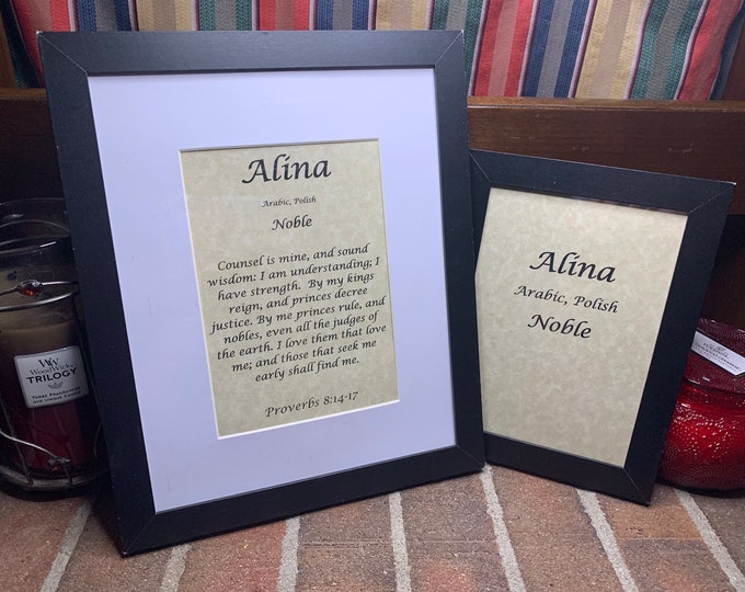 Alina - Name, Origin, with or without King James Version Bible Verse