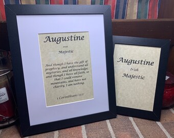 Augustine - Name, Origin, with or without King James Version Bible Verse