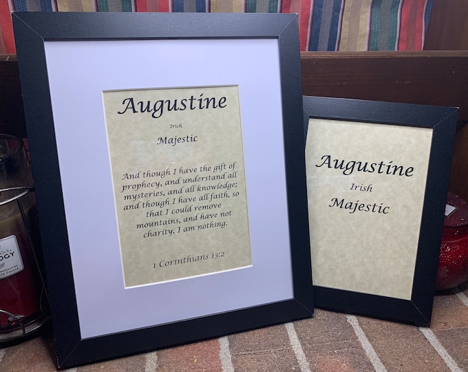 Augustine - Name, Origin, with or without King James Version Bible Verse