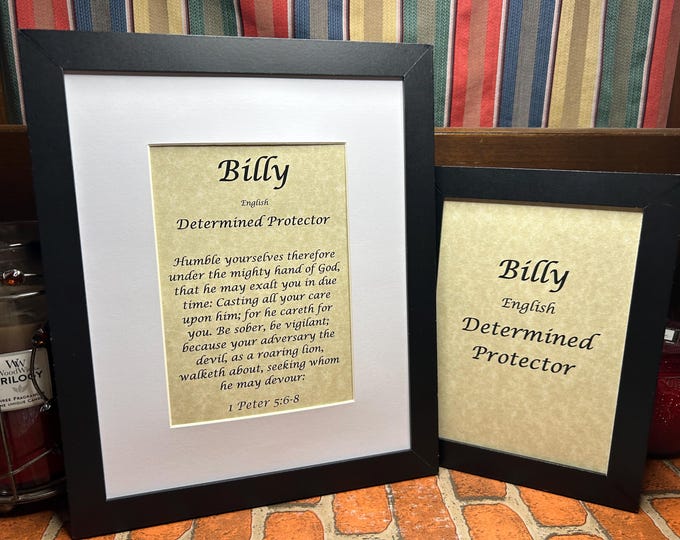 Billy - Name, Origin, with or without King James Version Bible Verse