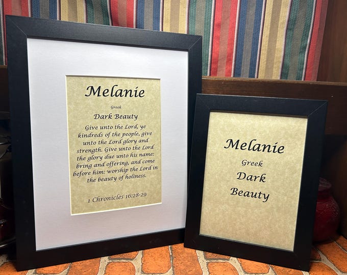 Melanie - Name, Origin, with or without King James Version Bible Verse