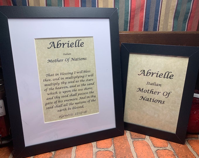 Abrielle - Name, Origin, with or without King James Version Bible Verse