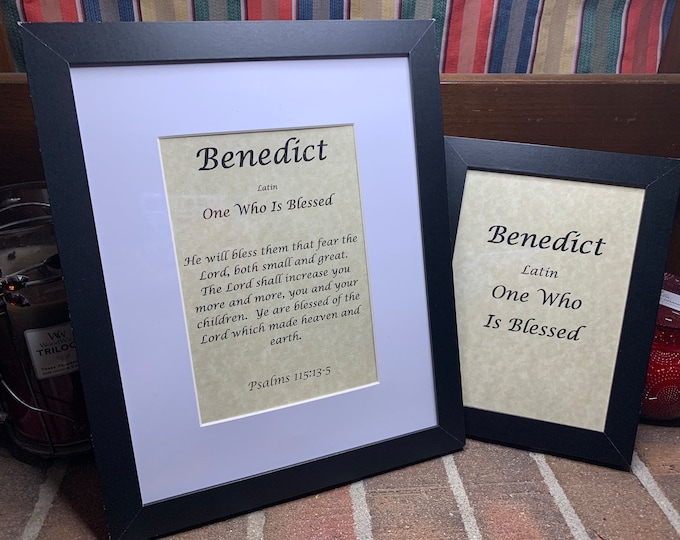 Benedict - Name, Origin, with or without King James Version Bible Verse