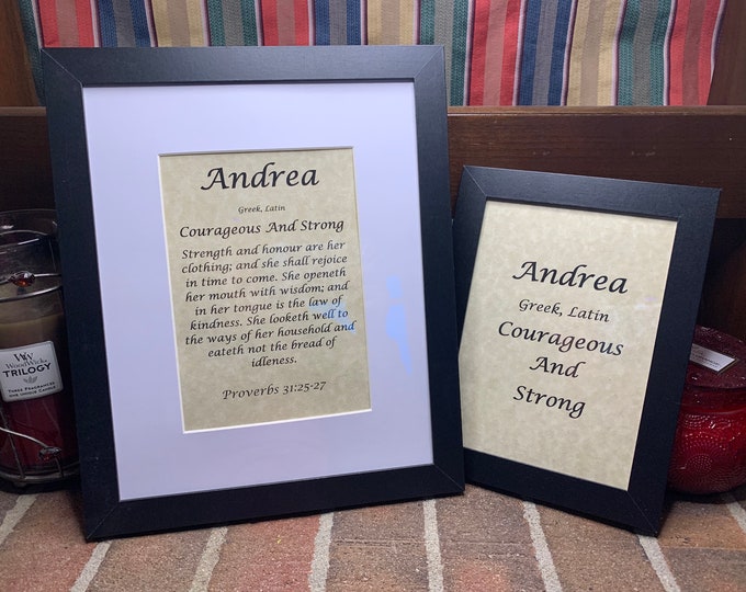 Andrea - Name, Origin, with or without King James Version Bible Verse