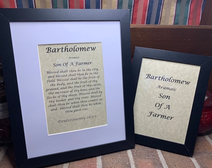 Bartholomew - Name, Origin, with or without King James Version Bible Verse