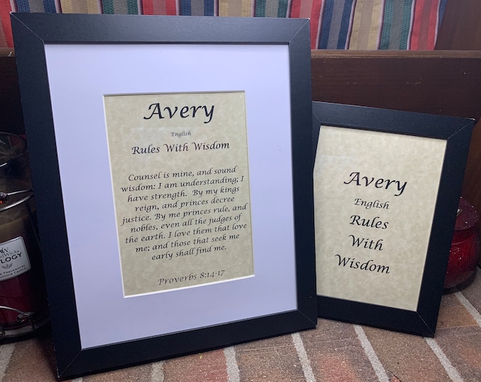 Avery - Name, Origin, with or without King James Version Bible Verse