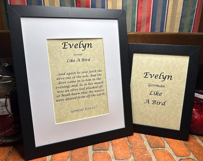 Evelyn - Name, Origin, with or without King James Version Bible Verse