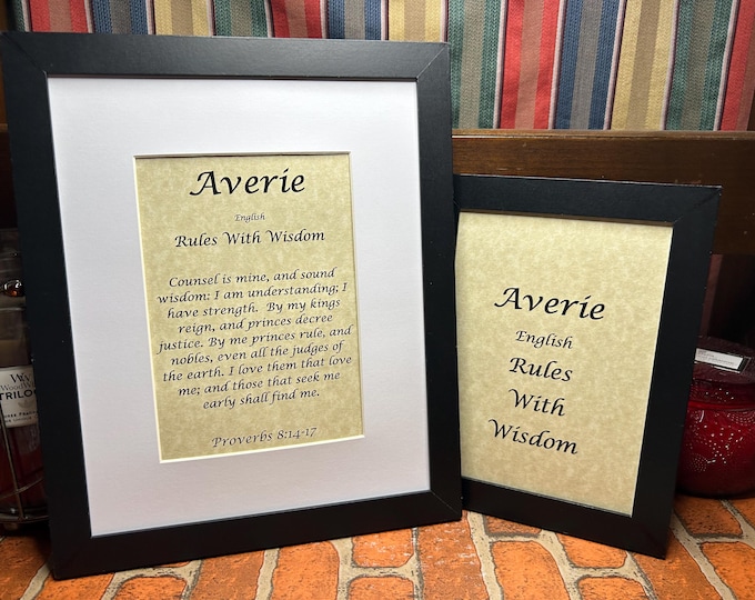 Averie - Name, Origin, with or without King James Version Bible Verse