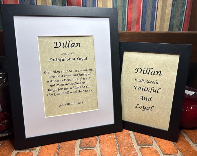 Dillan - Name, Origin, with or without King James Version Bible Verse