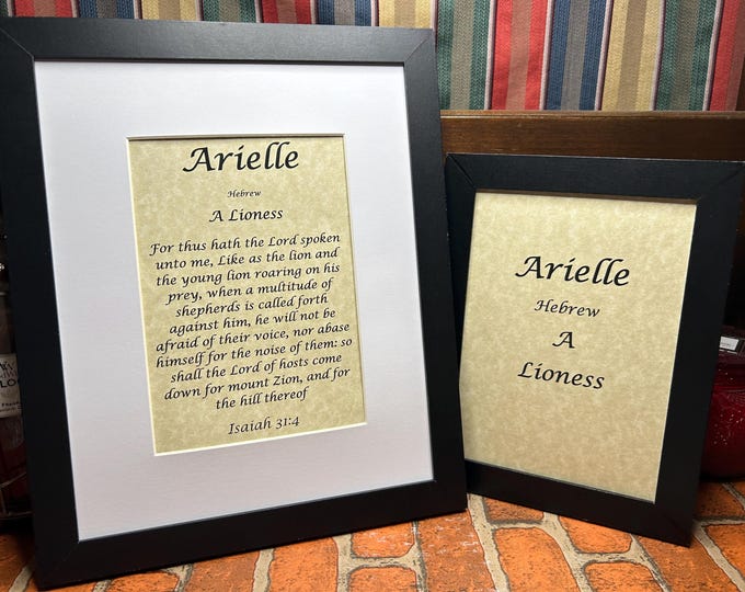 Arielle - Name, Origin, with or without King James Version Bible Verse