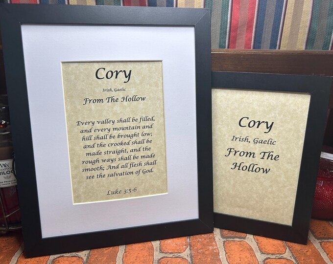 Cory - Name, Origin, with or without King James Version Bible Verse