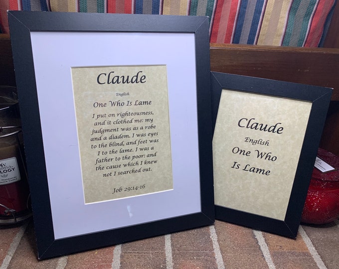 Claude - Name, Origin, with or without King James Version Bible Verse