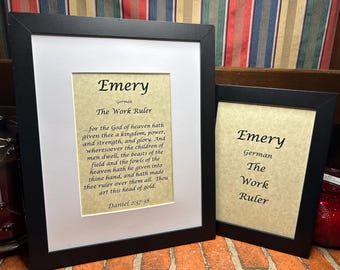 Emery - Name, Origin, with or without King James Version Bible Verse