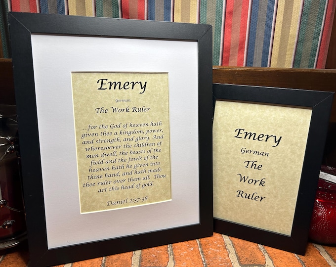 Emery - Name, Origin, with or without King James Version Bible Verse