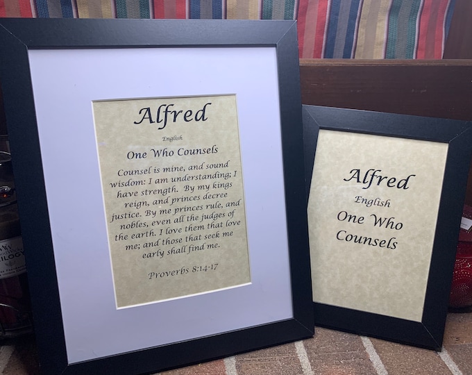 Alfred - Name, Origin, with or without King James Version Bible Verse