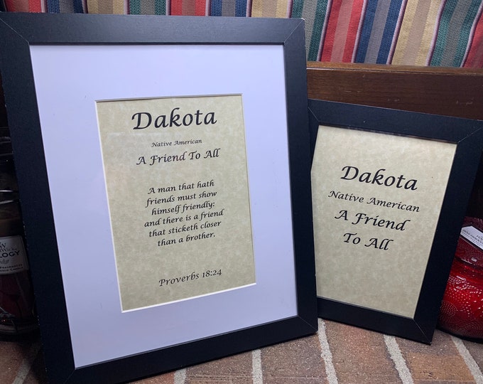 Dakota - Name, Origin, with or without King James Version Bible Verse